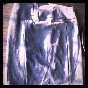 High waist buckle back pencil skirt